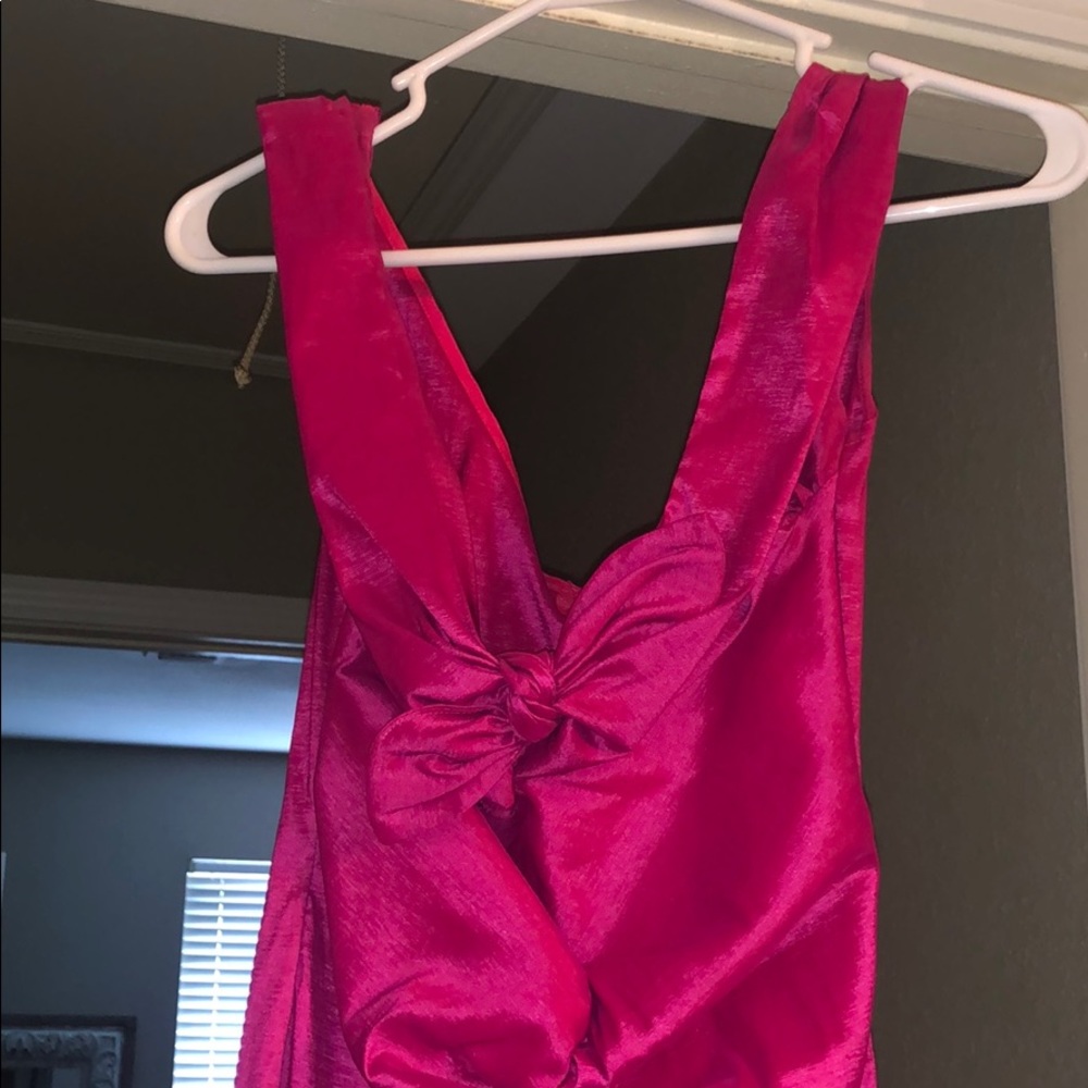 Hot pink mini dress